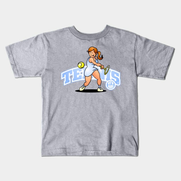 Tennis - Hit'm hard Kids T-Shirt by Cardvibes